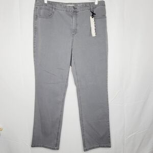 Jones New York Lexington Straight Jeans Size 20W Gray Secret Slimming H-Rise NEW